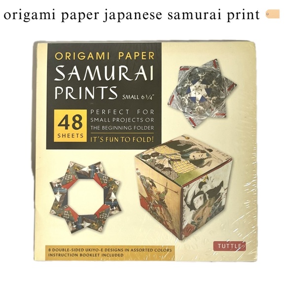 🏷️ 48 sheets of japanese samurai origami paper - Picture 1 of 10